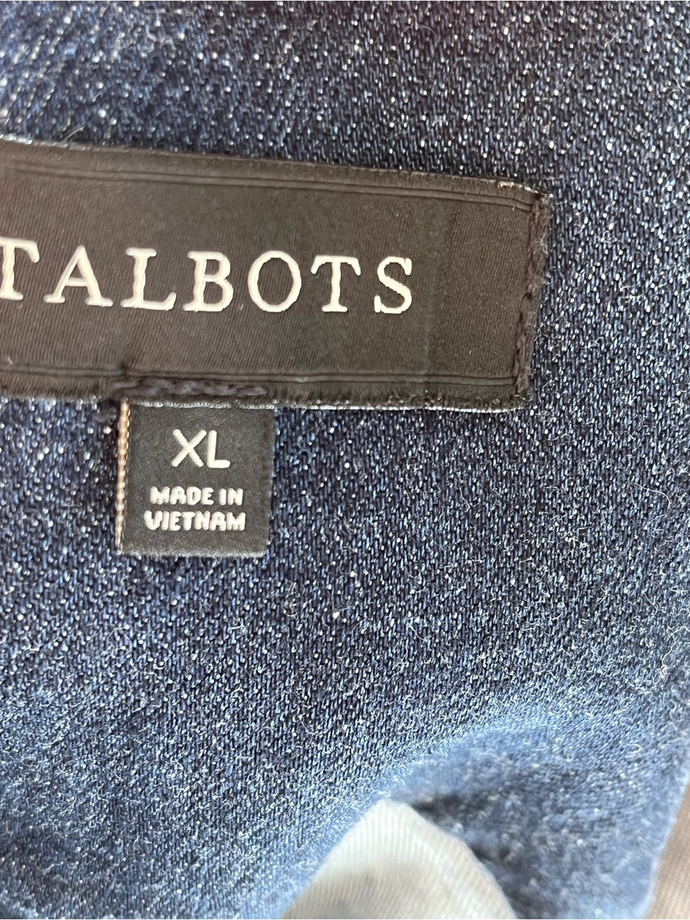 Talbots Dark Blue Denim Ruffle-Front Jacket woman’s / Jeans - Picture 3 of 7